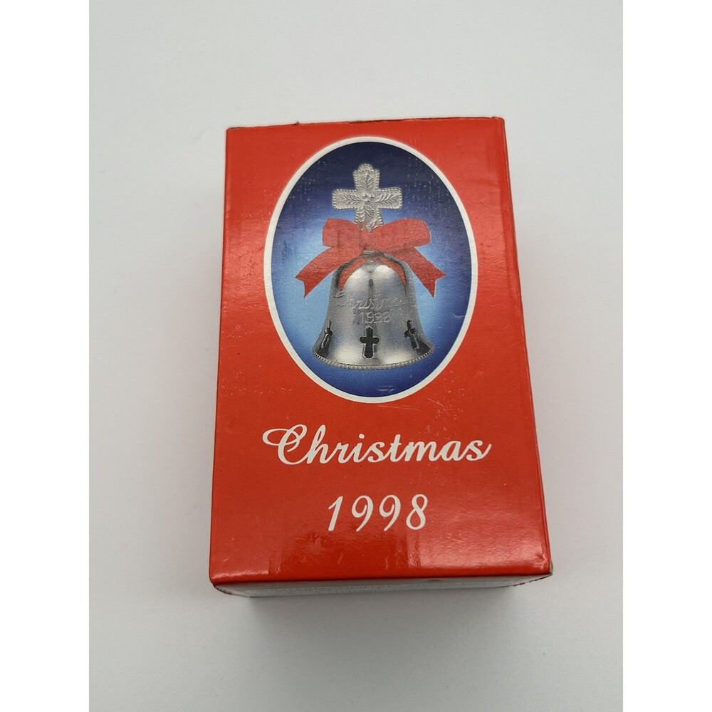 VINTAGE Christmas Silver Bell Ornament International Silver Co.~ 1998 New